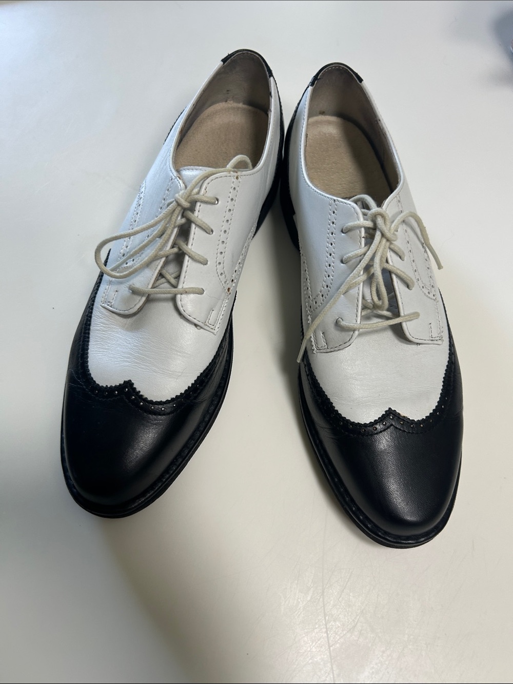 Rockport Women's Black and White Two-Tone Wingtip Oxfords